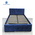 Factory Price Modern Classics Style Full Queen King Size Storage Velvet Bed